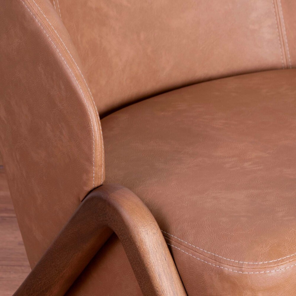 BUTACA PU MARRON ARCO CAMEL