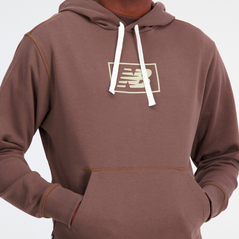 Abrigo Nb Essentials Hoodie de Hombre Chocolate