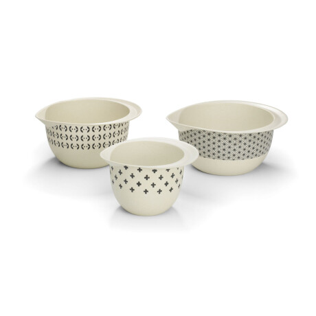 Set de 3 Bowls de Fibra de Bambu Cuisinart CTG-00-3MBB Crema