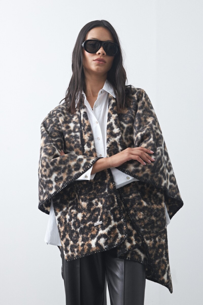 PONCHO DOLMADES Animal Print