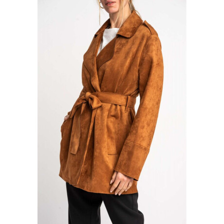 Trench Gamuza Vegana Camel
