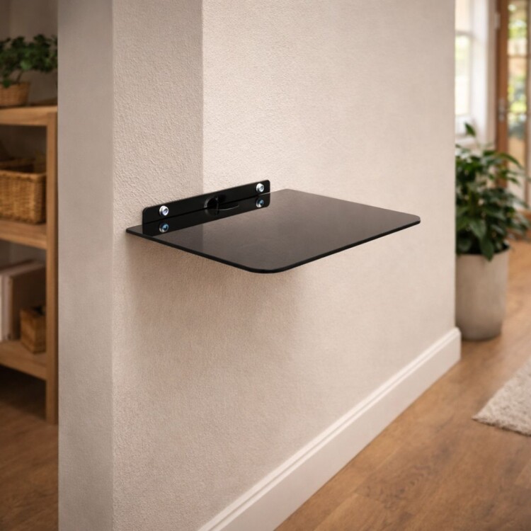 REPISA SOPORTE PARA CANALERA FLOTANTE Q08 NEGRO