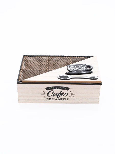 CAJA DE TÉ INDUSTRIAL MADERA