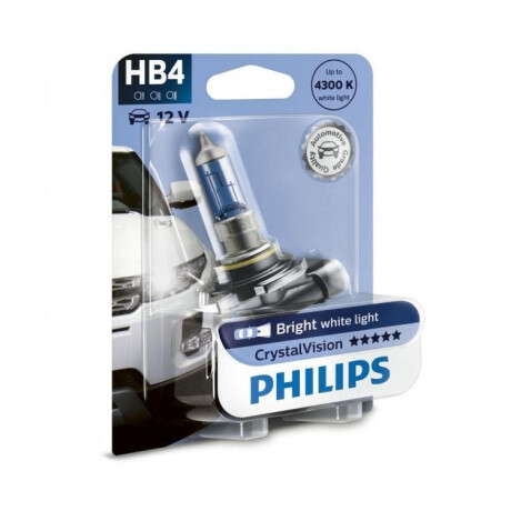 LAMPARA - HALOGENA 12V HB4 9006 CRYSTAL VISION BLISTER X1 PHILIPS LAMPARA - HALOGENA 12V HB4 9006 CRYSTAL VISION BLISTER X1 PHILIPS