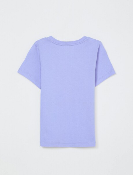 CAMISETA INFANTIL CON ESTAMPA VIOLETA