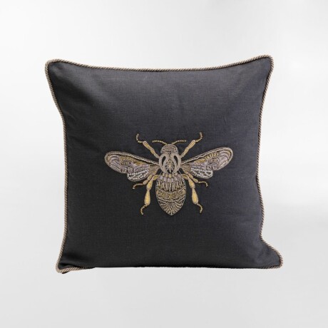 ALMOHADON GLITTER BEE NEgro - -