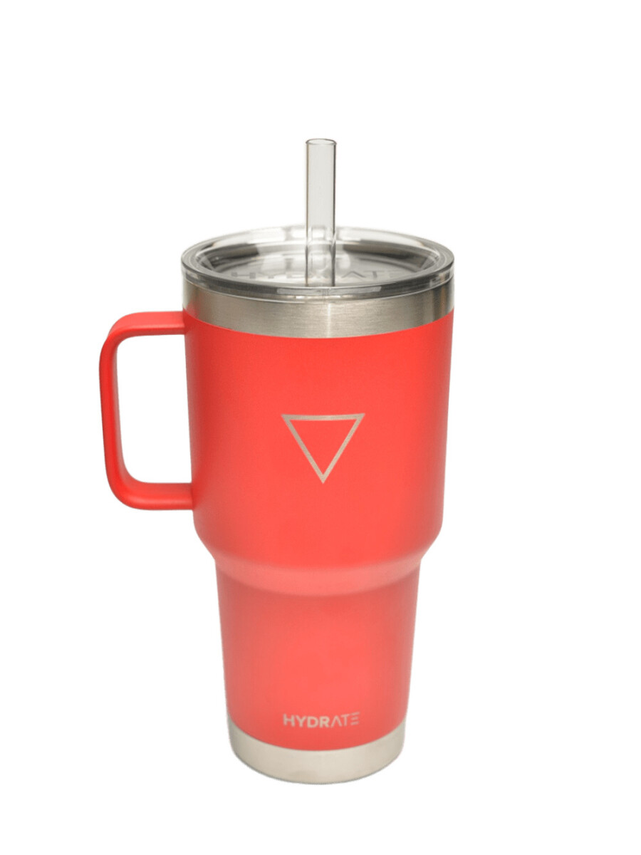 VASO HYDRATE CON PICO Y AGARRE 887ML - ROJO 