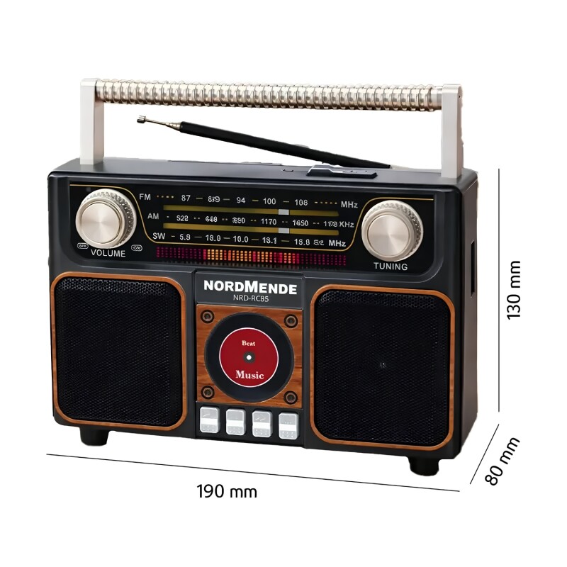 Radio Portátil Nordmende Retro Am Fm Sw BT Recargable Radio Portátil Nordmende Retro Am Fm Sw BT Recargable