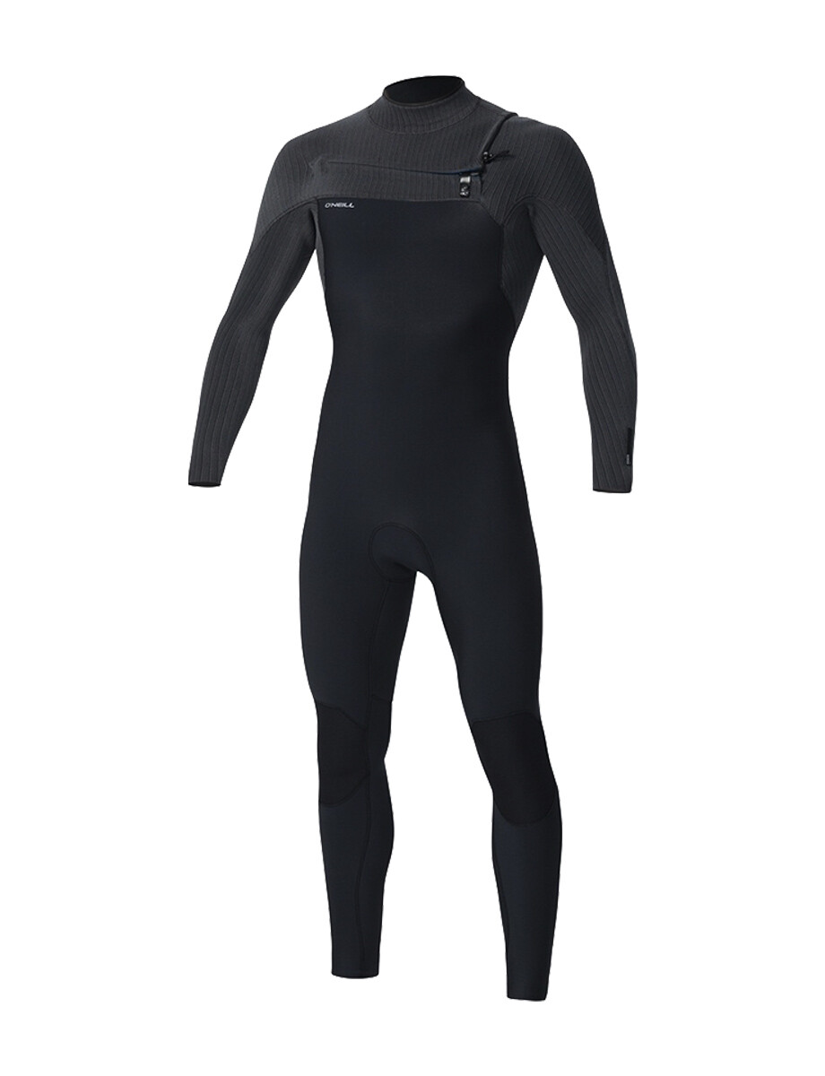 HyperFreak 4/3+mm - Chest Zip Full Wetsuit - Black Tempered Steel 