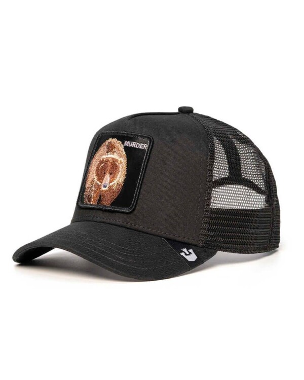Gorra Goorin Bros Trucker Baseball - The Murder Bear Negro