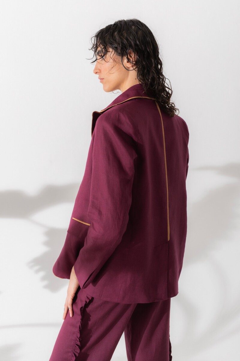 BLAZER CIPRA SHORT LINEN Uva