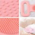 Esponja Cepillo De Silicona Ducha Exfoliante Espalda variante color Rosa