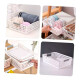 Set x3 Cesto Organizador calado con asas 35 x 26 x 8.5 cm BLANCO