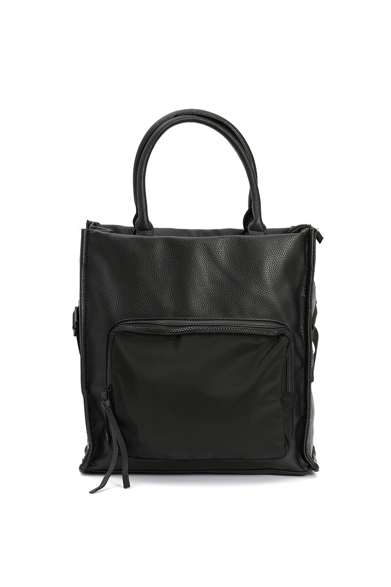 Cartera con bolsillo frontal Negro