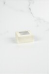Caja c/visor 10x10x6 cm. - PELLE BIANCO Caja c/visor 10x10x6 cm. - PELLE BIANCO