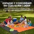 Manta Playa Picnic Camping Tela Oxford 210 X 200 Cm + Bolso Color Naranja