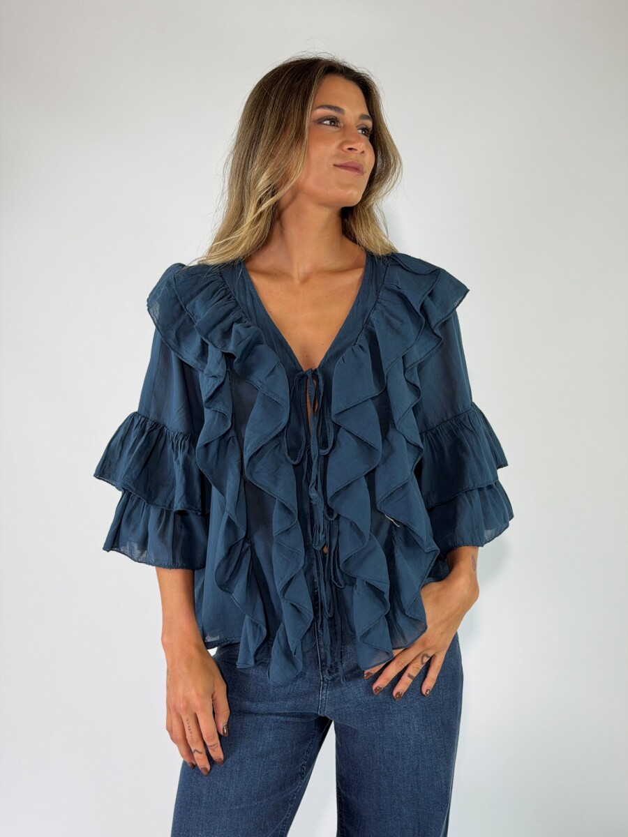 TOP SCILLA - AZUL 