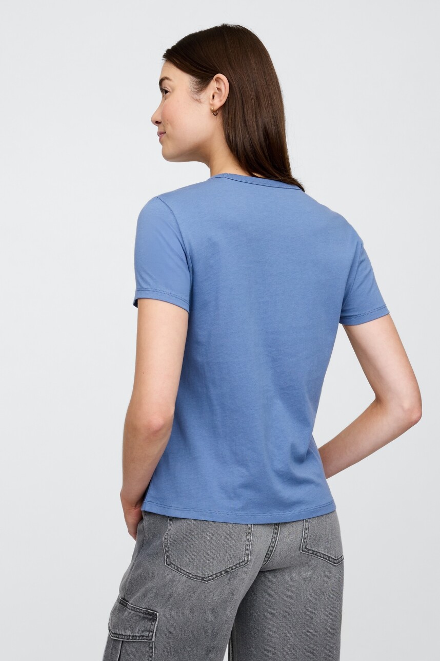 Remera Gràfico Manga Corta Mujer Bijou Blue 18-3921 Tcx