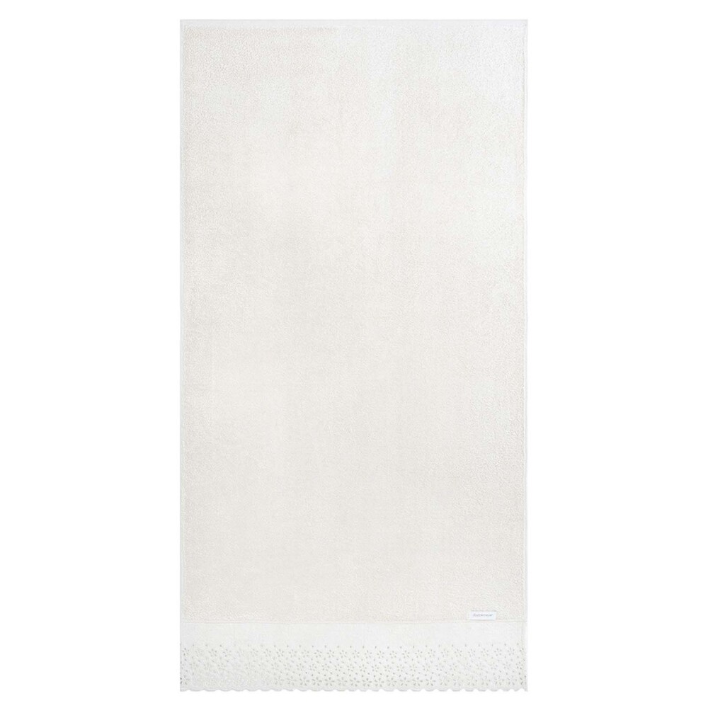 TOALLA DE BAÑO ALGODON NATURAL-BEIGE CRYSTAL BUDDEMEYER CREMA