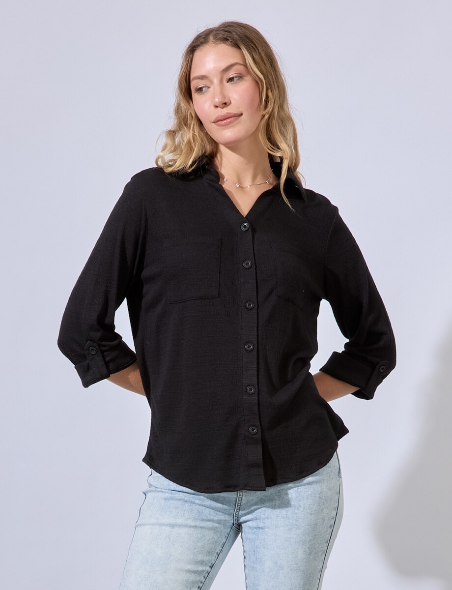 Camisa Tejida - Negro 