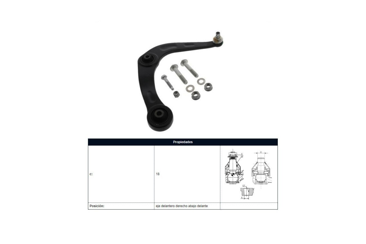 Parilla De Suspension Delantera Peug 206/Hoggar/207 98-25 Der Parilla De Suspension Delantera Peug 206/Hoggar/207 98-25 Der