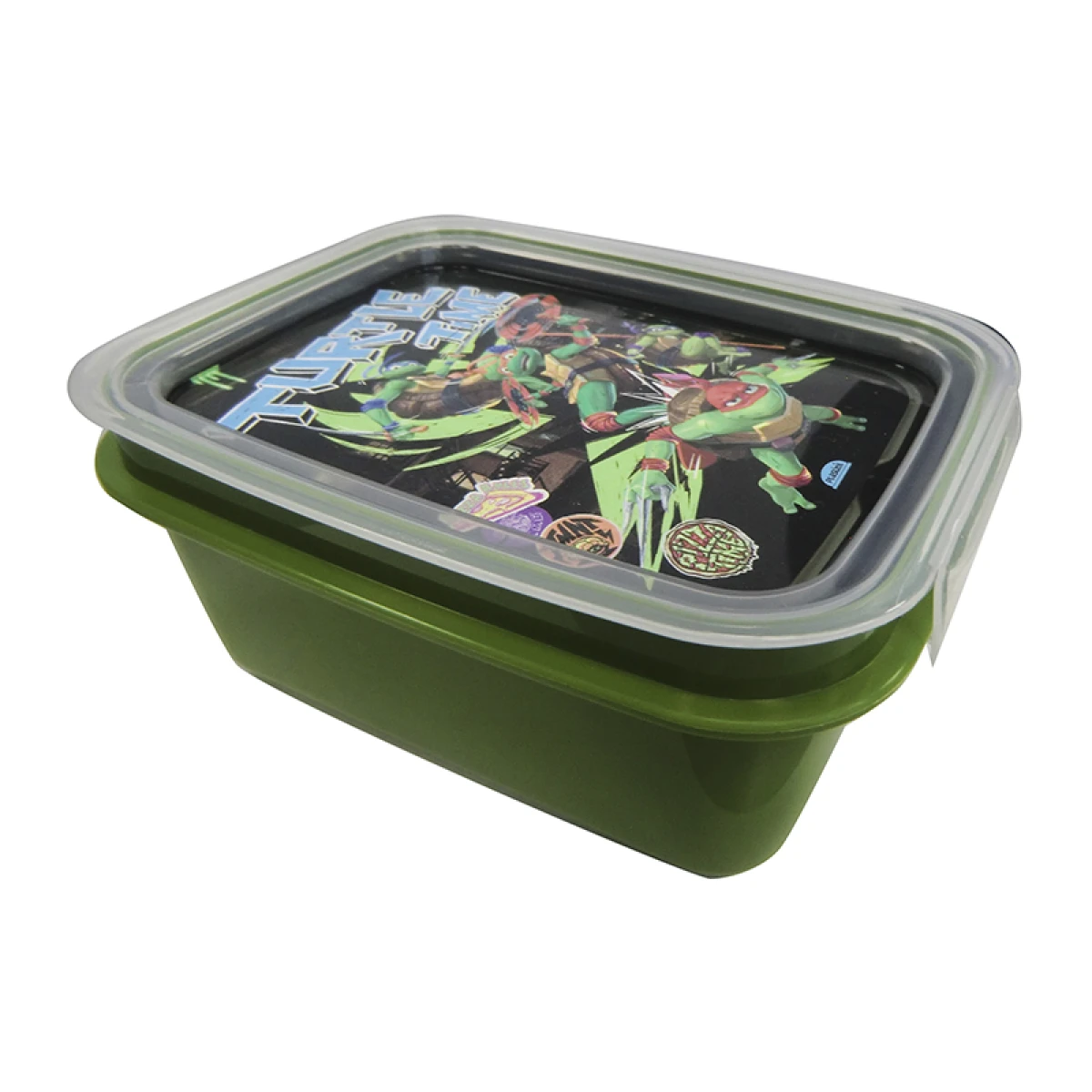 Pote Plástico Tortugas Ninjas Dos Broches 850 ml 