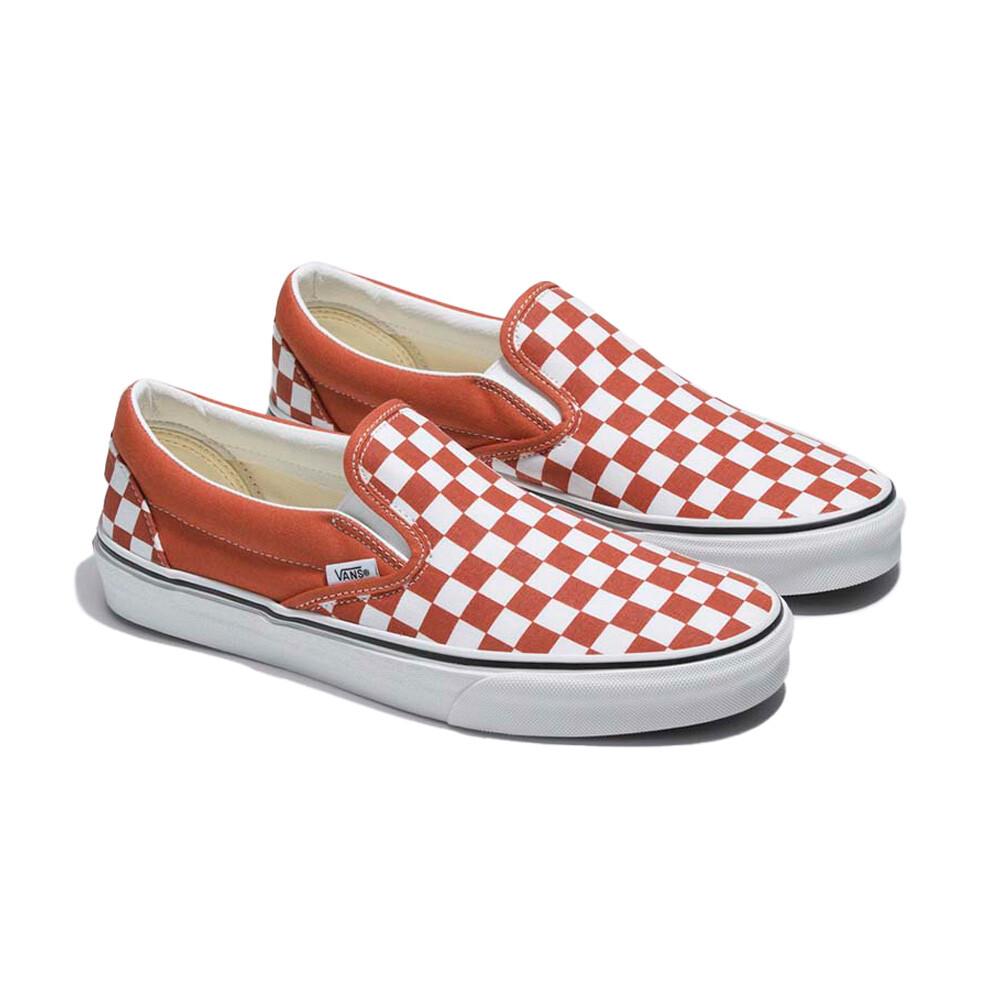 Classic Slip-On - Mujer Color Theory Checkerboard Burnt Ochre