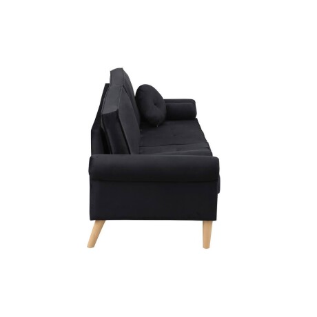 Sillón Sofá Florencia 3 cuerpos + Almohadones Negro