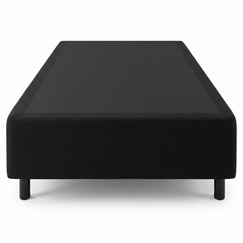 Base Box Sommier Tapizada Negra para Colchón 1 PLAZA 88 x 188 x 35 cm