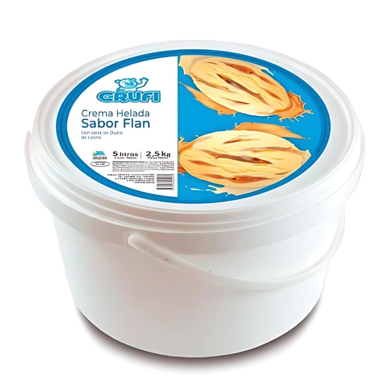 HELADO CRUFI 5LTS FLAN CON DULCE DE LECHE HELADO CRUFI 5LTS FLAN CON DULCE DE LECHE