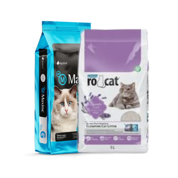 MAXINE GATO 3 KG + RO CAT 5 L COMPACT LAVANDER CAT LITTER MAXINE GATO 3 KG + RO CAT 5 L COMPACT LAVANDER CAT LITTER