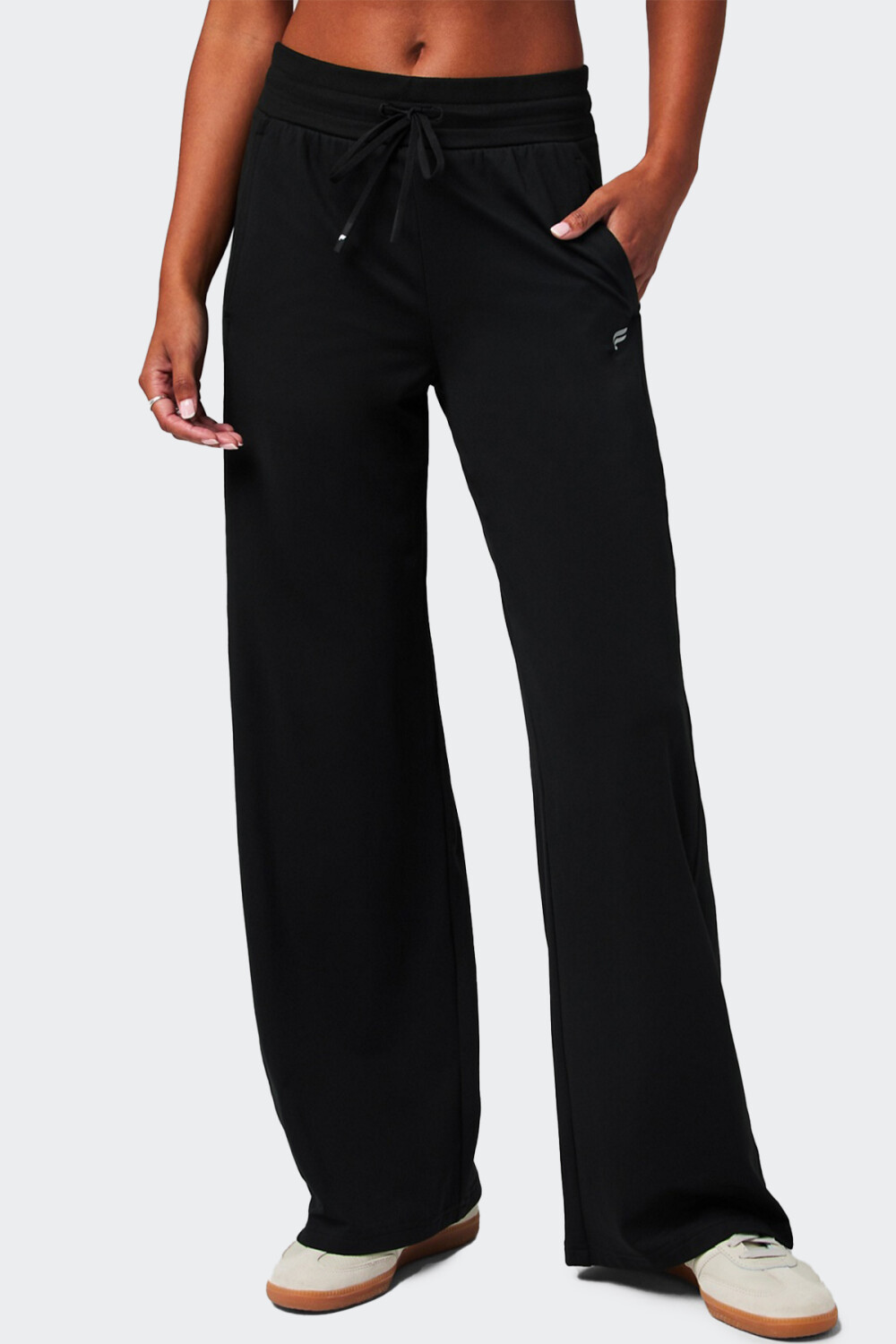 Pantalón Fabletics Wide Leg Cloud Jersey Negro