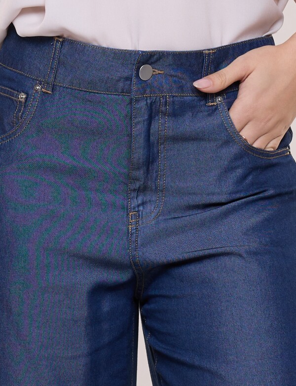 Pantalon Denim Wide Leg JEAN OSCURO