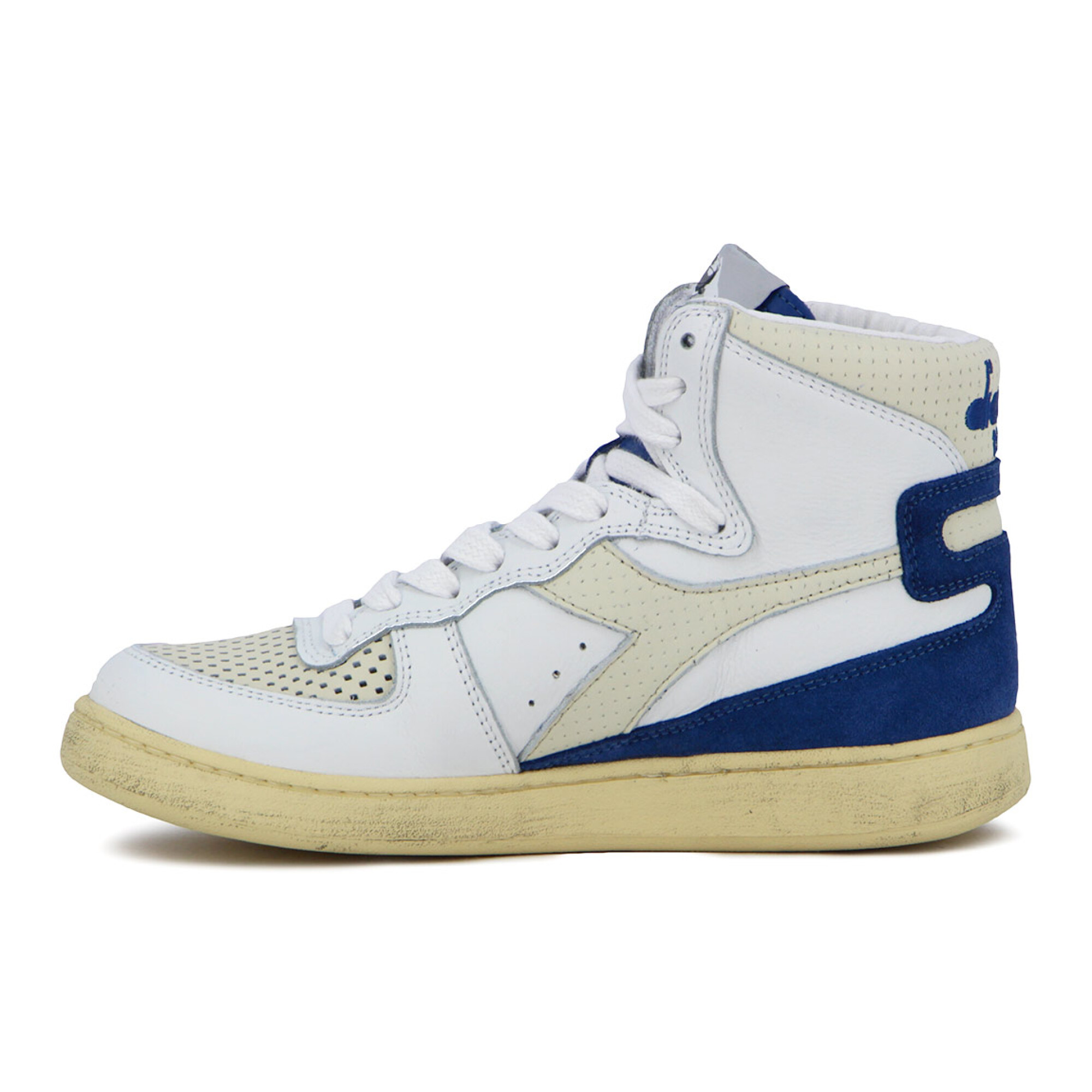 Botas Diadora Heritage Mi Basket Unisex - Blanco-azul — Macri