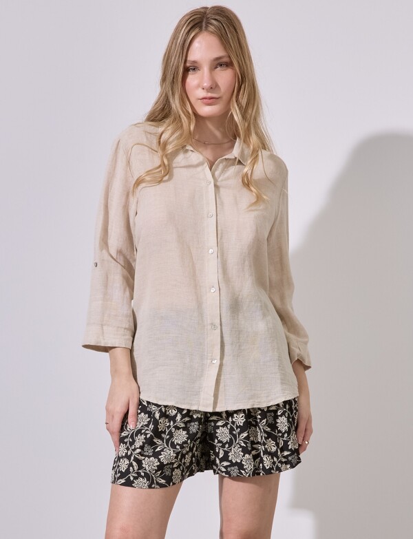 Camisa Lino BEIGE