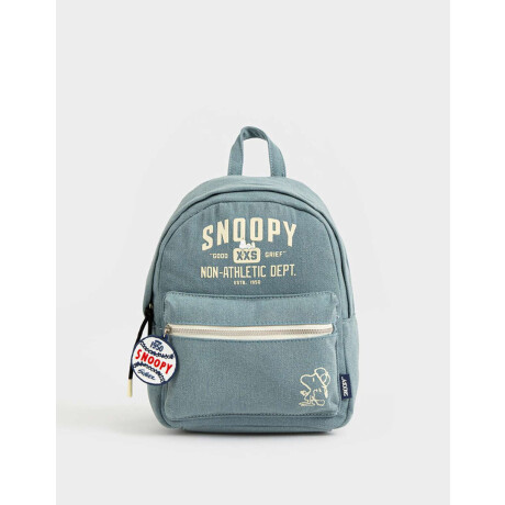 Mochila Denim ''snoopy'' Combinacion Bicolor