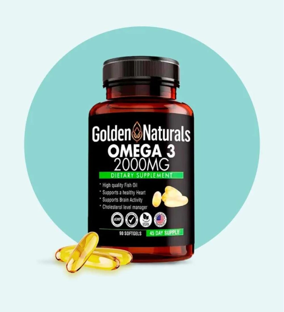 Omega 3 2000 mg 800 EPA + 600 DHA Golden Naturals - 90 Softgels 