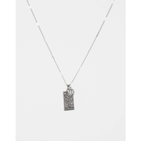 Cadena Con Dije De Zodíaco Cáncer Plateado