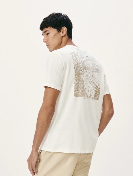 CAMISETA CON ESTAMPA MODELO REGULAR BLANCO