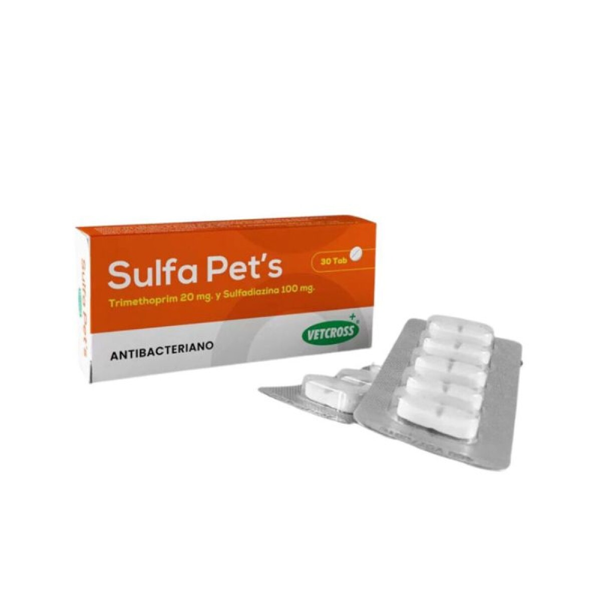 SULFA PETS VETCROSS 30 COMPRIMIDOS - Sulfa Pets Vetcross 30 Comprimidos 
