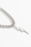 Collar rayo plateado