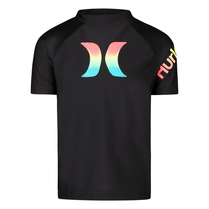 Remera Raglan Rashguard de Niños Negro