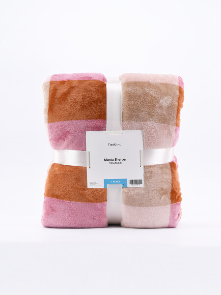MANTA SHERPA PRINT ROSADO