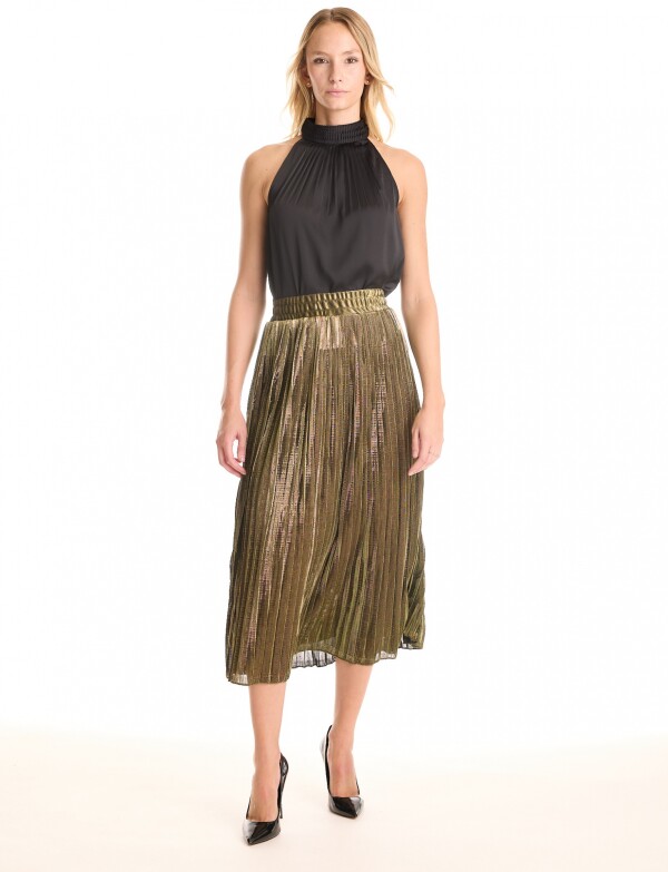 Falda Plisada DORADO