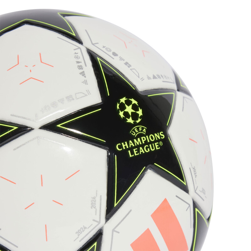 Mini Pelota Adidas Champions League 24/25 Blanco - Negro - Amarillo