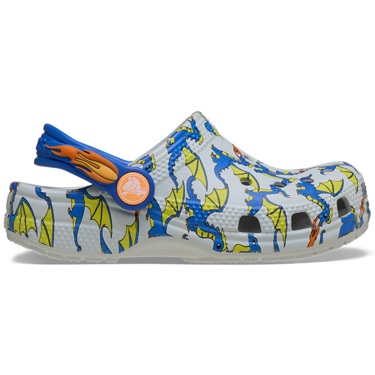 Crocs Classic Clog Dragon Graphic - Gris 