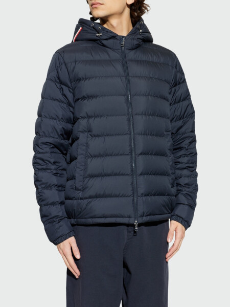 MONCLER - Campera Corta con Capucha Vermeille Azul