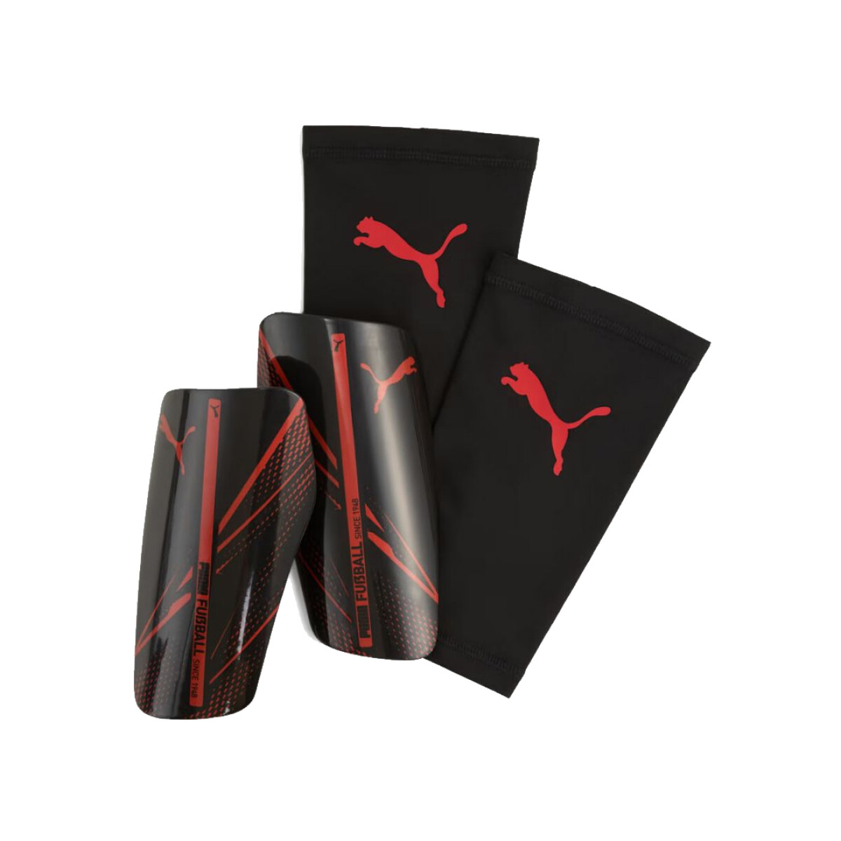 CANILLERAS FUTBOL ATTACANTO SLEEVE NEGRO/ROJO S - PUMA 