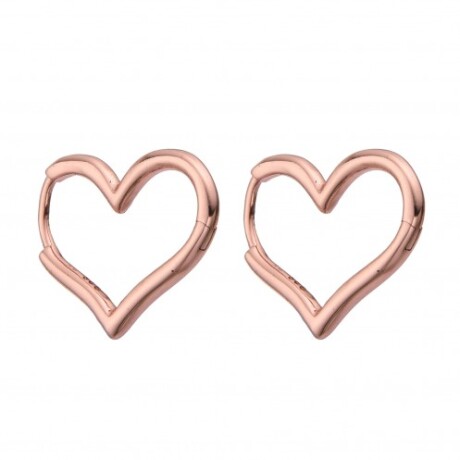 Par de aros de plata 925 con baño de oro rosado. Par de aros de plata 925 con baño de oro rosado.