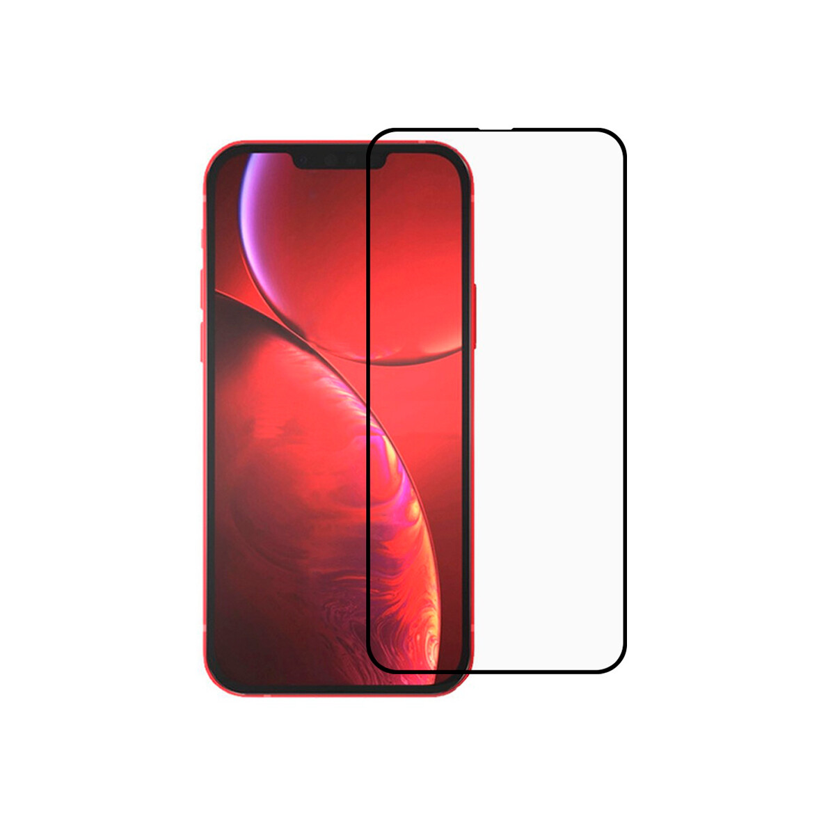 Vidrio templado 9D iPhone 13 Mini borde color negro 